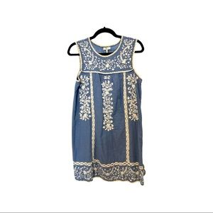 Joie Embroidered shift sundress